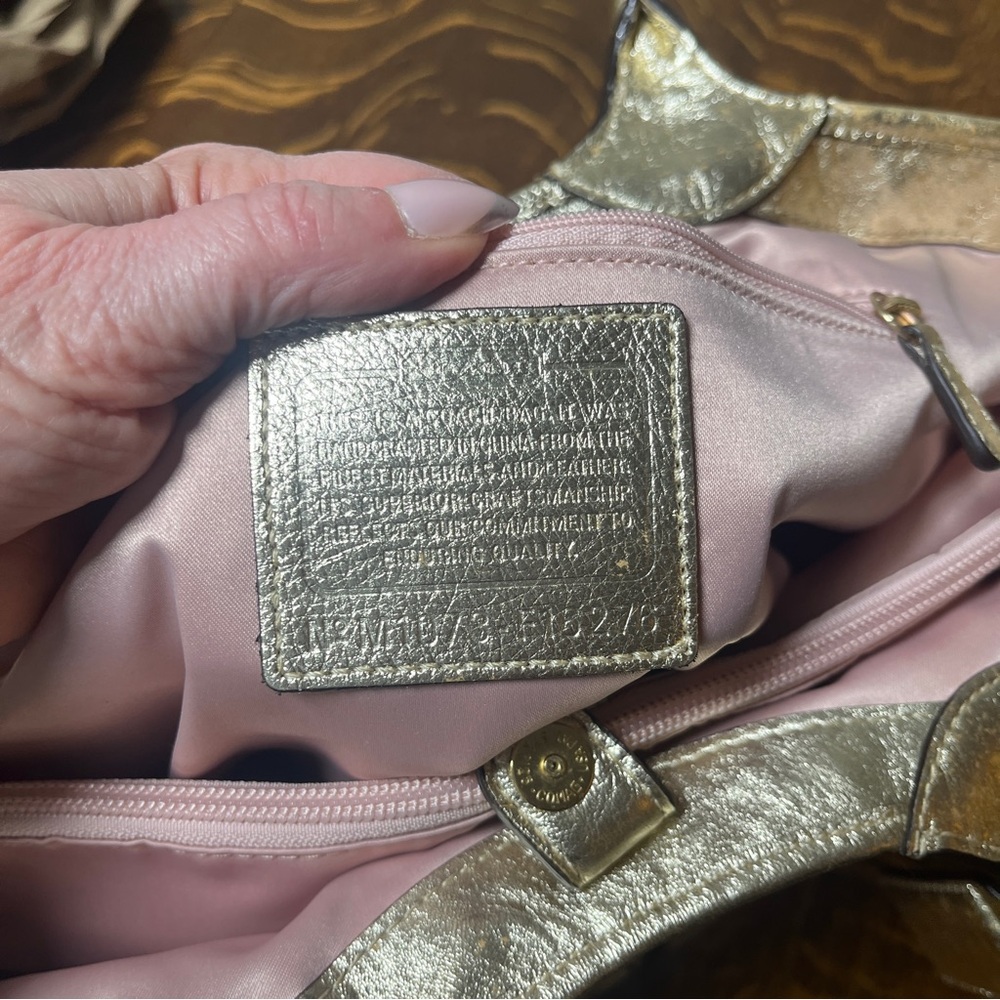 Coach Bleeker Signature Floral and Gold Tote Bag - Picture 7 of 14